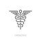 Caduceus icon vector illustration