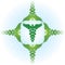 Caduceus Medical Symbol - Green Set