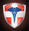 Caduceus Medical Symbol Shield