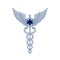 Caduceus With Pilot Wings EMT Star Icon