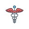 Caduceus related vector icon.