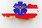 Caduceus sign with snakes on a medical star. Map of Austria land border with flag. 3d rendering