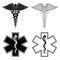 Caduceus and Star of Life