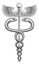 Caduceus Vintage Doctor Medical Snakes Symbol