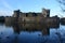Caerpilly castle and moat