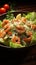 Caesar salad featuring succulent shrimp