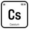 Caesium, Cs, periodic table element
