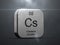 Caesium element from the periodic table