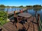 Cafe on the artificial pond