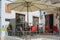Cafe-bar Uliks with James Joyce sculpture, Pula, Croatia