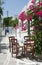 Cafe classic table chairs greek islands