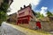 Cafe in Dinan in Brittany, NorthWest France