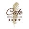 Cafe logo in vintage style