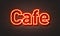 Cafe neon sign
