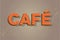 Cafe neon sign on old wall - coffee sign