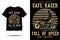 Cafe racer full of speed silhouette t shirt design