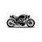 Cafe racer motorcycle silhouette. Motor bike vector isolated illustration