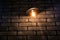 Cafe or Restaurant Decorate with Red Brick Wall and Industrial loft lamp
