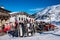 Cafe / restaurant for people who enjoy ski and snowboard for winter holiday in Alps area, Les Arcs 2000, Savoie, France, Europe