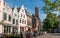 Cafes and old houses in Utrecht, Netherlands