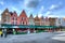 Cafes and restaurants on Bruges market square, Belgium