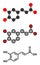 Caffeic acid molecule. Intermediate in the biosynthesis of lignin