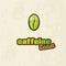 Caffeine Beast, Vector Logo, Green Caffe Bean