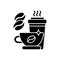 Caffeine black glyph icon