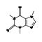 Caffeine chemical formula with hearts