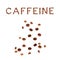 Caffeine chemical molecule structure.