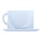 Caffeine coffee cup icon, cartoon style