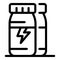 Caffeine energy drink icon, outline style