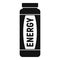 Caffeine energy drink icon, simple style