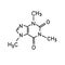 Caffeine molecular formula doodle icon, vector illustration