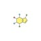 Caffeine molecular structure. Good morning chemical formula. Coffee, inspiration, motivation symbol