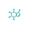 Caffeine molecular structure. Good morning chemical formula. Coffee, inspiration, motivation symbol