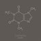 Caffeine molecule chemical structure