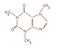 Caffeine molecule made by coffee beans.