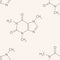 Caffeine molecule pattern, seamless background design