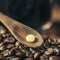 Caffeine Supplement Pill and Coffee Beans