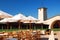 CafÃ© tables at a winery