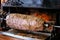 Cag Kebap, Traditional Turkish Kebap being prepared by chef.