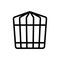 Cage for domestic pigeon bird icon vector outline illustration