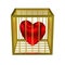 Caged heart golden cage