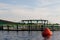 Cages of fish farm in the Adriatic sea