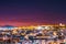 Cagliari at night, capital of the region of Sardinia, Italy.