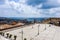 Cagliari, Sardinia Italy coastal skyline on the Mediterranean Sea from the umberto terrace