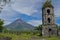 Cagsawa Church with famous Mount Mayon in