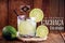 Caipirinha, typical drink from Brazil, made with lemon, sugar and