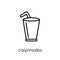 caipiroska icon. Trendy modern flat linear vector caipiroska icon on white background from thin line Drinks collection, outline v